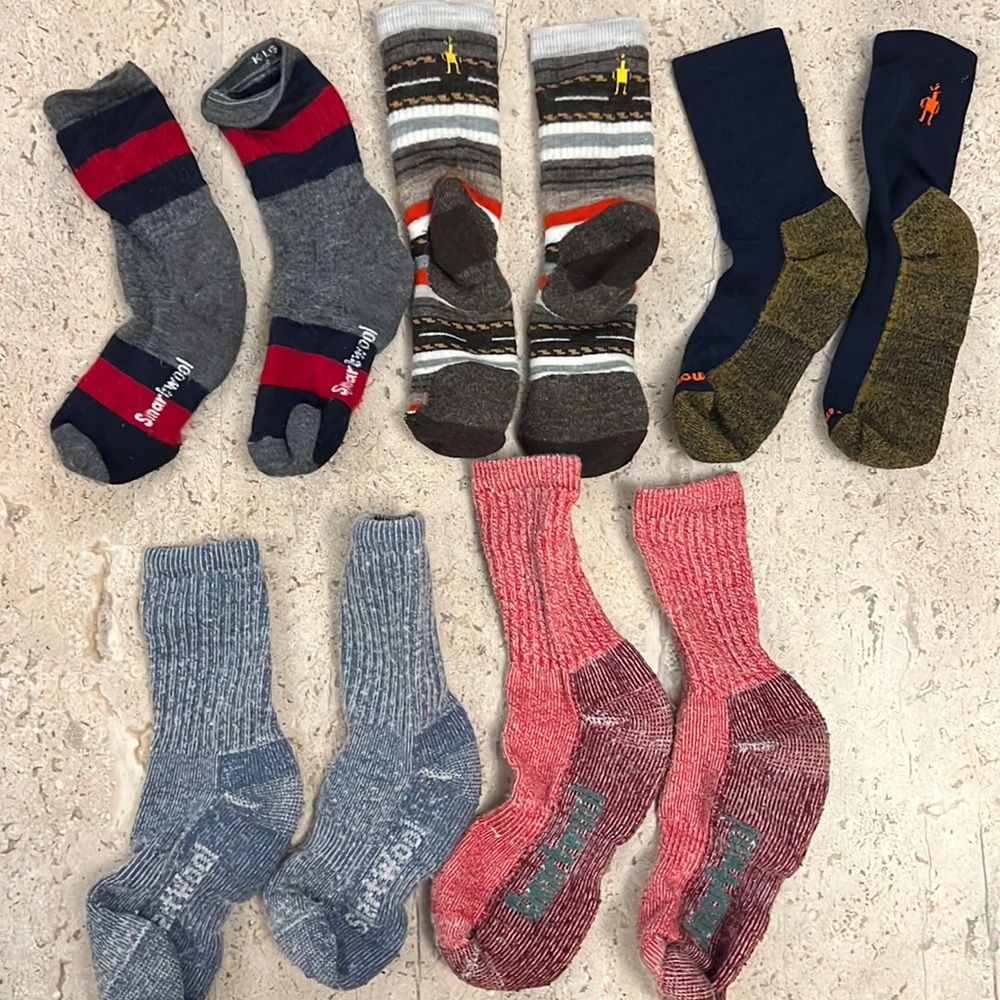 Smart wool socks, youth large